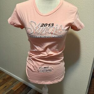 Sturgis Motorcycle Rally Pink Women's Top - 2013 - Size XL